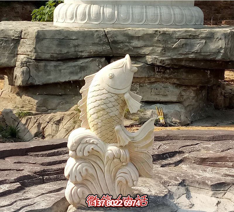 漢白玉石雕塑，點綴公園景觀，增添創意噴水裝置