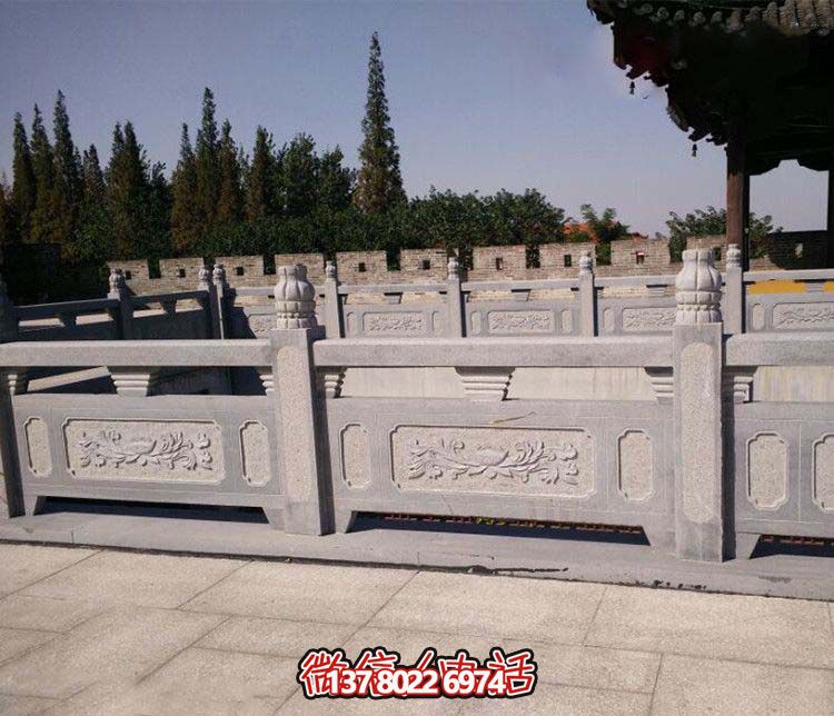 精美青石雕刻欄桿，為您的景區水池添彩