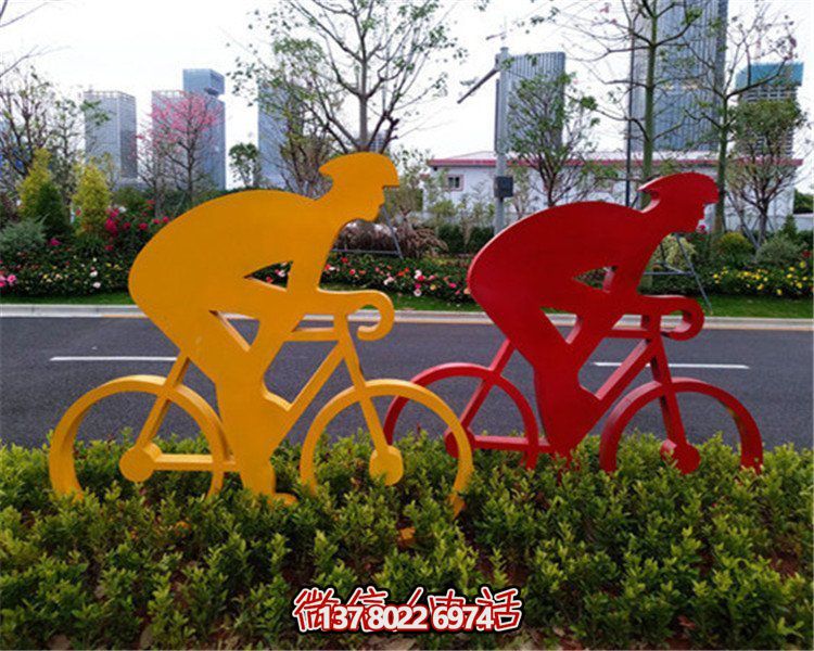 城市街道擺放不銹鋼體育運(yùn)動(dòng)人物雕塑
